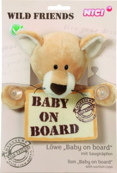 Baby on Board Schild - Plüschlöwe