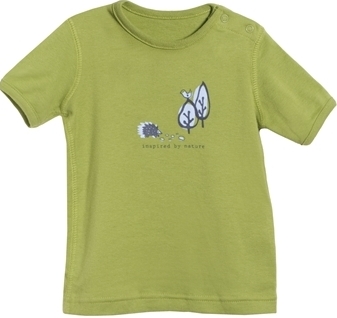Jungs Baby T-Shirt grün Igel - organic