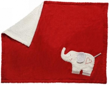 Spieldecke & Krabbeldecke rot mit Elefant