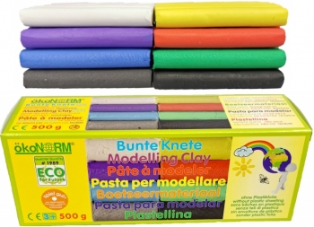 Kinder Bunte Knete, 8 Farben 500g