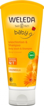 Weleda Calendula Baby Waschlotion und Shampoo 200ml