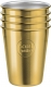 Edelstahl Trinkbecher 0,3 L | 4er Set gold