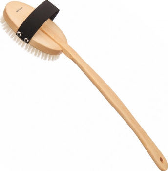 Rückenbürste mit Naturborsten und Stiel