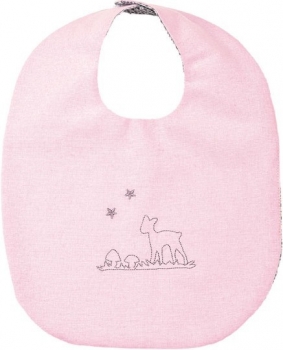 Babylätzchen rosa mit Stickerei