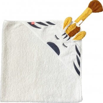 Baby Kapuzenhandtuch Zebra BIO