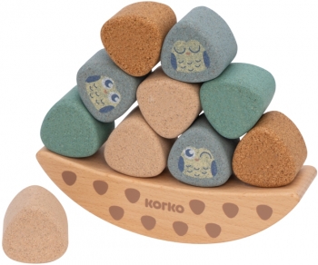Balancespiel Nest aus Holz & Kork