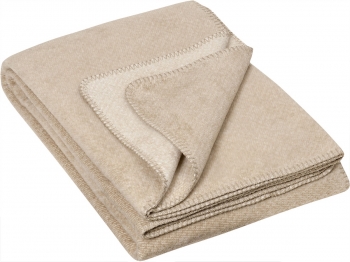 Baumwolldecke Creme Melange BIO