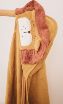 Bio Babyhandtuch mit Kapuze Löwe