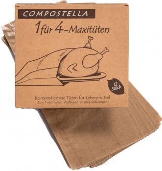 Compostella 1 für 4 Maxi Lebensmitteltüten Natur