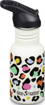 Edelstahl Trinkflasche Kinder Leopard 355ml | Flip Sport Cap