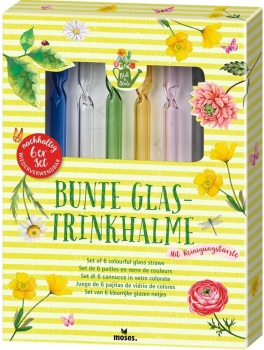 Glas Trinkhalme Blatt & Blüte