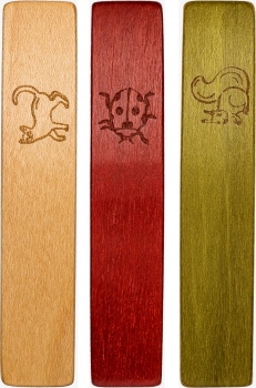 Kostkamm Holz Haarspange mit Motiv