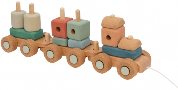 Holzeisenbahn mit Kork