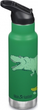 Isolierte Kinder Trinkflasche Dino 355ml | Flip Sport Cap