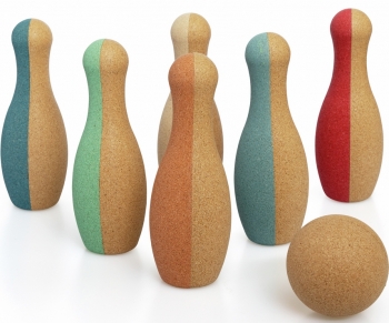 Kinder Kegelspiel aus Kork