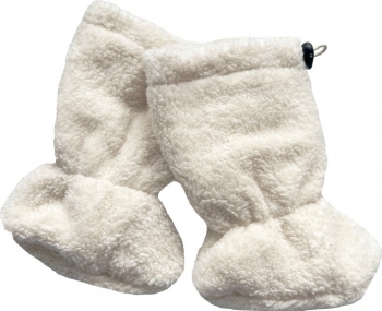 Lana Plüsch Babystiefel natur
