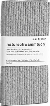 Naturschwammtuch grau 2er Set