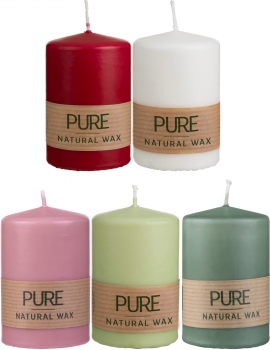 Naturwachs Kerze Pure 90x60mm