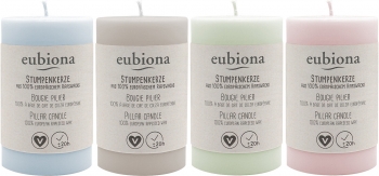 Stumpen Kerzen Rapswachs 80x50mm