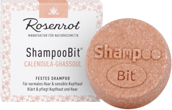 Rosenrot festes Shampoo Calendula Ghassoul 60g