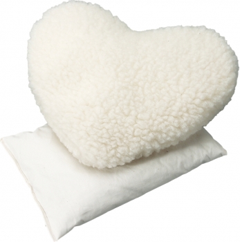 Saling Kirschkernkissen Herz mit Wollbezug