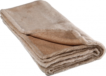 Schafwolldecke Camelfarben Naturbelassen 150x190 cm