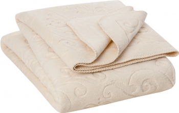 Struktur Baumwolldecke 150x200 Creme BIO