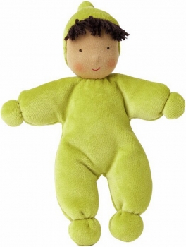 Waldorf Stoffpuppe Lolo grün 21 cm | Waldorfpuppe