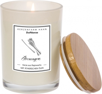 Große Rapswachs Duftkerze | Zitronengras